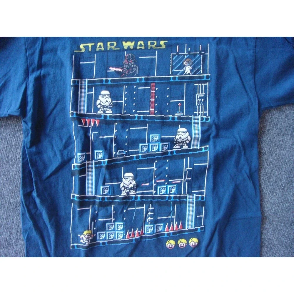 Star Wars graphic blue t-shirt boys XL‎ video game retro look